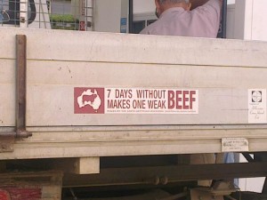 seven days without beef makes one weak