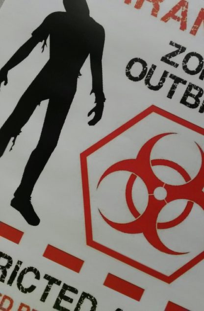 Zombie Outbreak Quarantine Poster A4