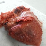 pig heart with unusual morphology